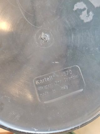 Cestino Kartell nero-rosso