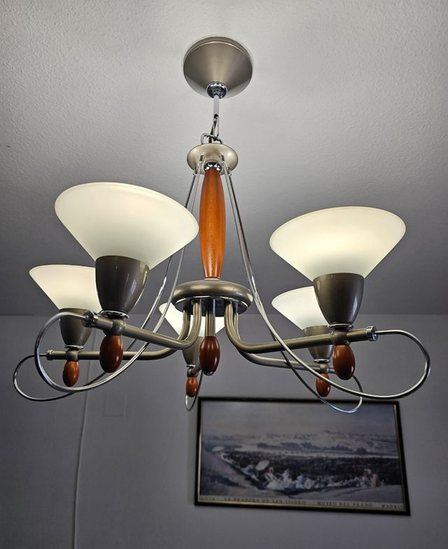 Lámpara techo 5 tulipas led Salón, Habitación