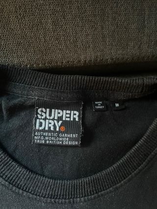 Camiseta Superdry negra y gris – Talla M 