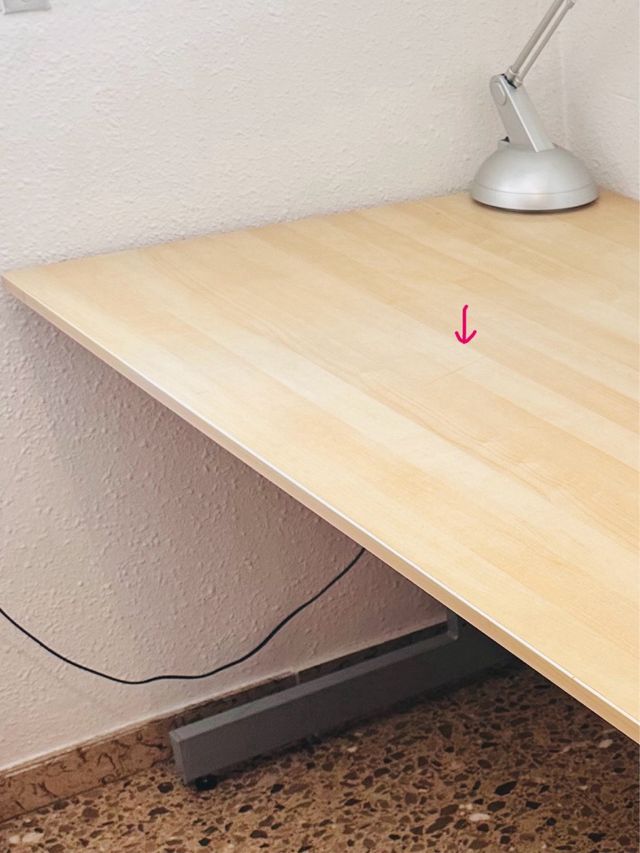 Mesa escritorio 160 x 80 abedul