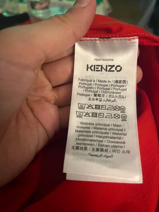 Camiseta Kenzo Paris roja talla M