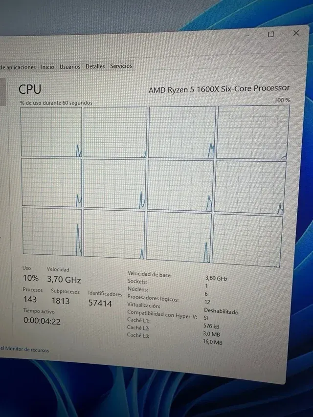 AMD Ryzen 5 1600X 3.6GHZ N80049