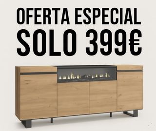 Oferta! Mueble salón con chimenea 399€