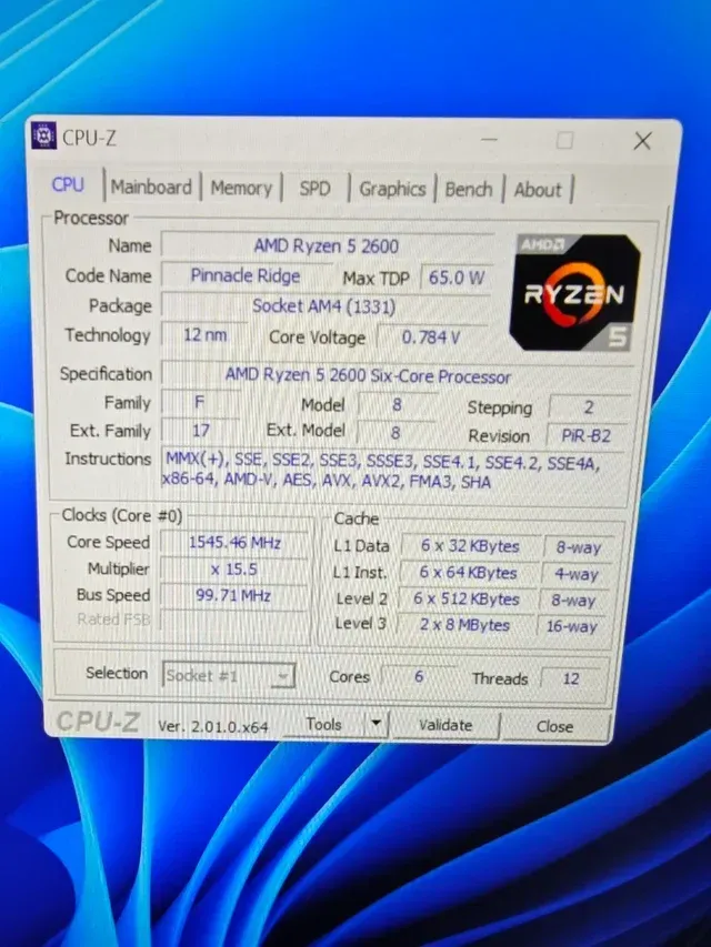 Ryzen 5 2600 3.4 Ghz O90648