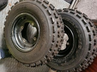 2 llantas con neumáticos quad yfz 450 suzuki ltr 