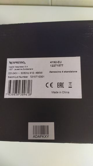 N° 087.- Aeroccino 4 Nespresso - Espumador d leche