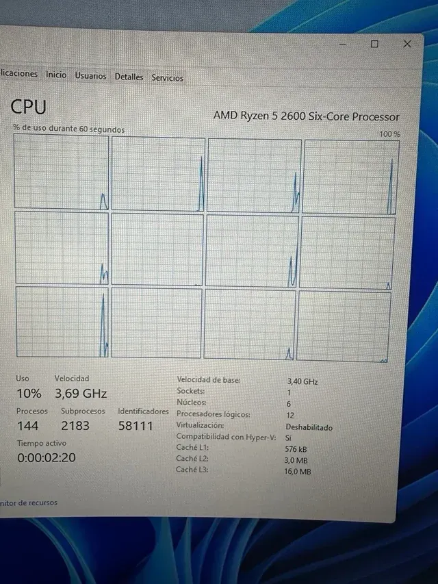 AMD Ryzen 5 2600 3.4 Ghz S00401