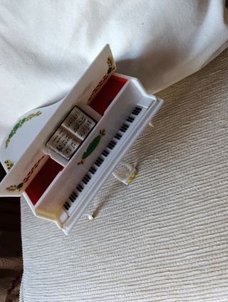 Joyero piano miniatura antiguo