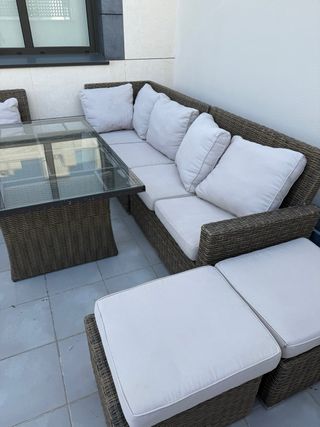 Sofá rinconera exterior + mesa