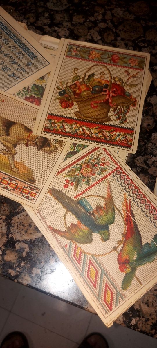 Vecchie foto ricamate