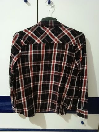 Camisa cuadros negra y roja