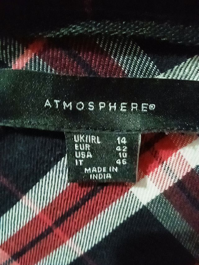 Camisa cuadros negra y roja