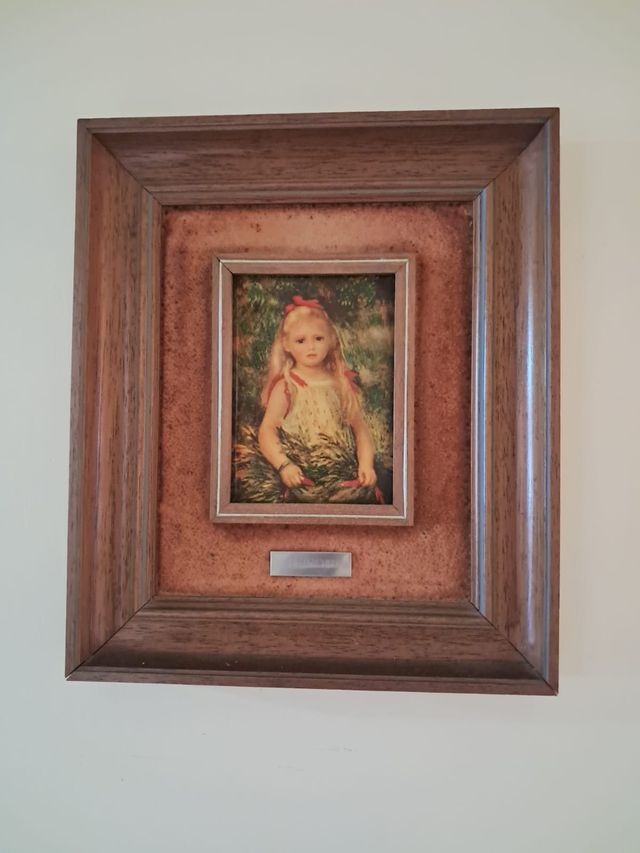 Cuadro decorativo con marco de madera