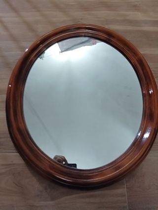 Espejo ovalado vintage madera