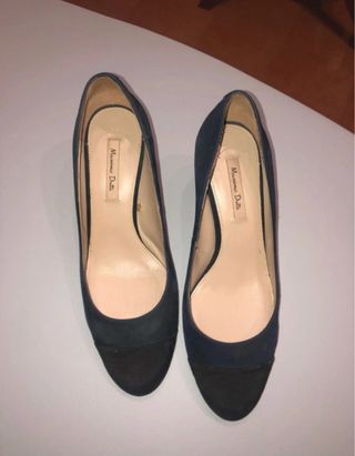 Sapatos Salto Médio Massimo Dutti - Azul