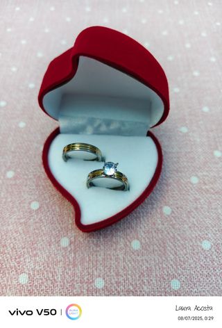 Anillos Compromiso - Oro y Plata