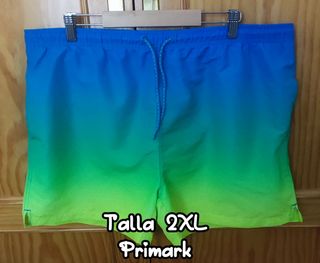 Rebajado Bañador Primark Hombre XXL - Verde y Azul