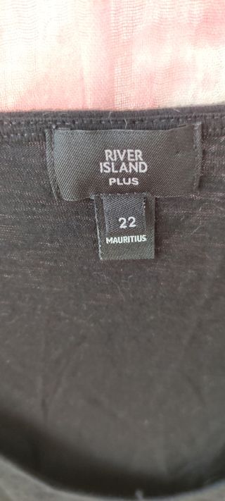 Camiseta River Island Plus negra - 5XL