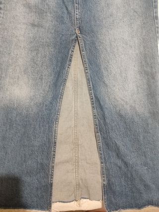 Falda vaquera larga azul