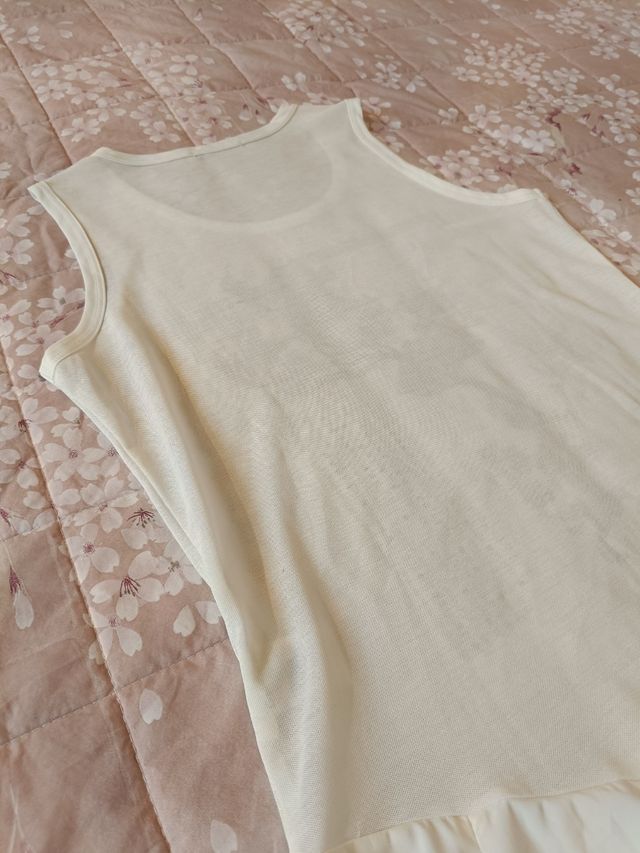 Canotta Yes Zee XS bianca floreale