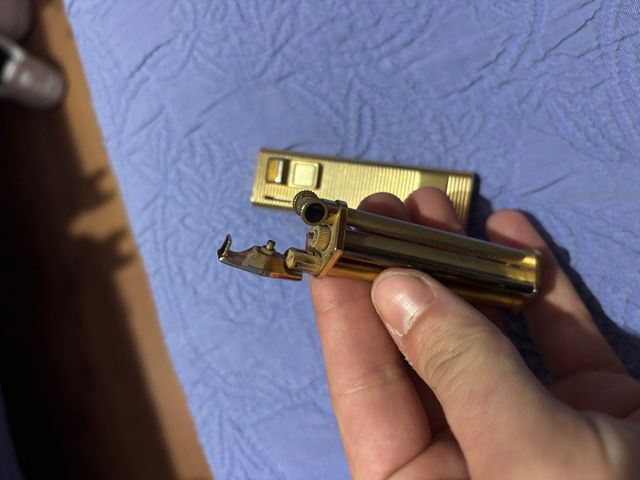 2 mecheros antiguos dorados