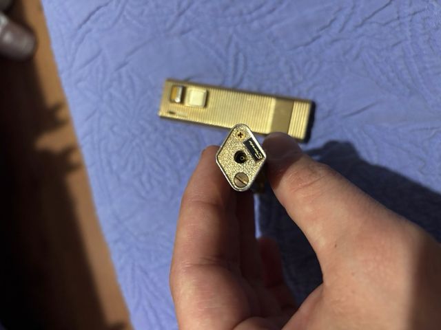 2 mecheros antiguos dorados