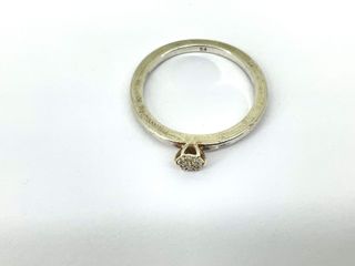 anillo plata 925mm con piedra con diamante