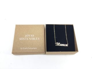 cadena oro 9k con piedra con circonita 22.5cm