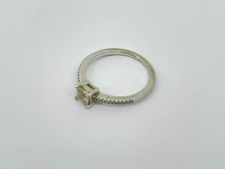 anillo plata 925mm con piedra con diamante