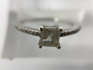 anillo plata 925mm con piedra con diamante