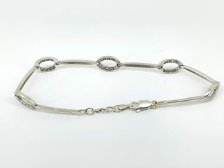 pulsera oro 18k con piedra con circonita
