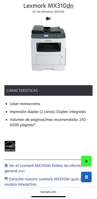 Lexmark MX310dn Impresora Multifunción