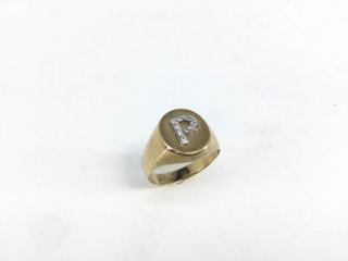 sello oro 9k con piedra con circonita