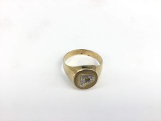 sello oro 9k con piedra con circonita