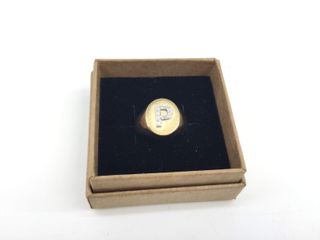 sello oro 9k con piedra con circonita