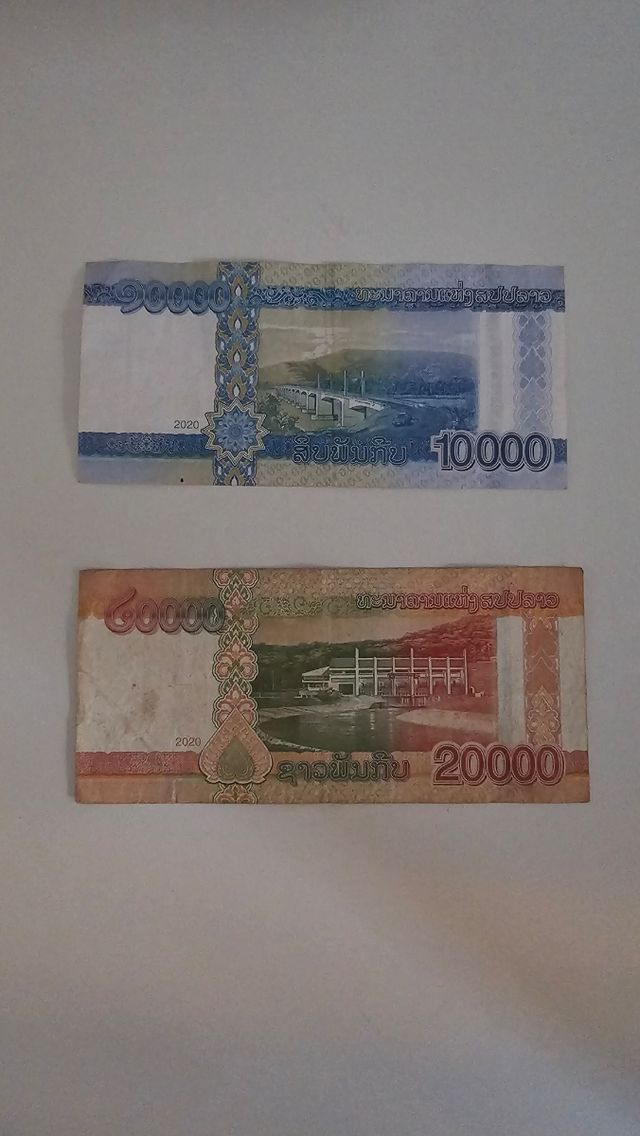 Billetes Laos: 10000 & 20000 Ki