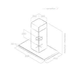 extractor cocina elica galaxy island brix (90x45)