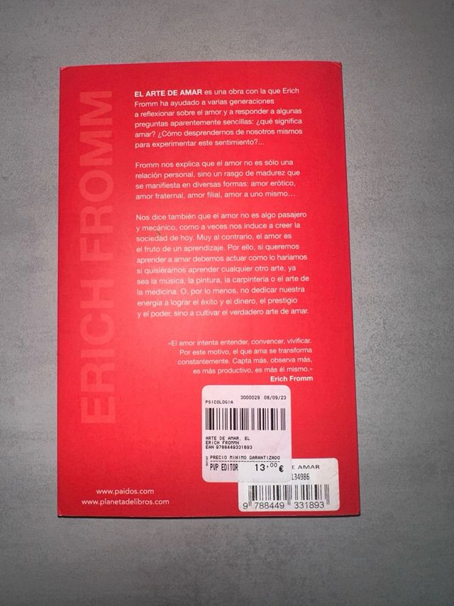 El arte de amar: Epílogo biográfico de Rainer Funk