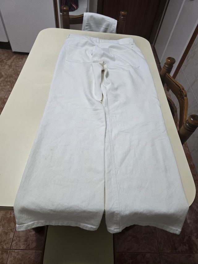 Pantalones blancos mujer anchos