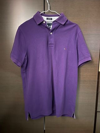 Polo Tommy Hilfiger morado talla S