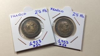 Lote 2,5 Pts 1953 *54 y *56 