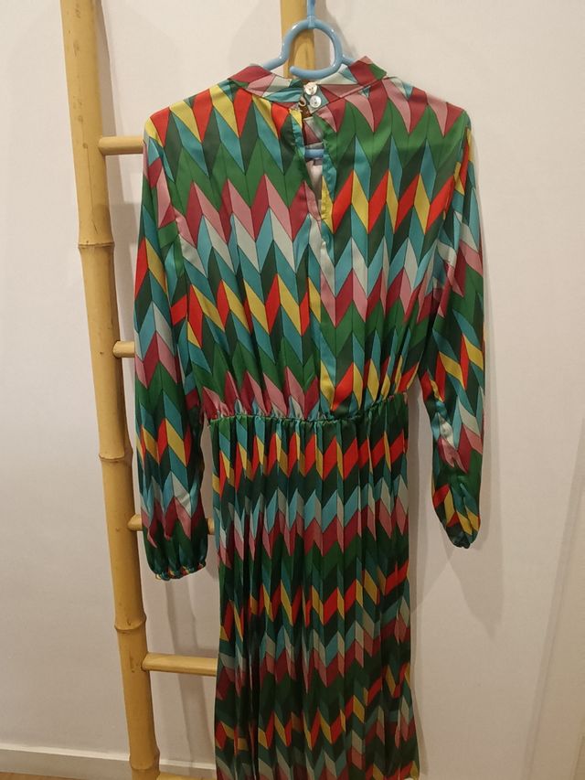 Vestido midi SAZALAXA geométrico