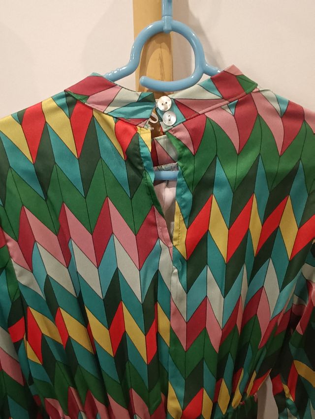 Vestido midi SAZALAXA geométrico