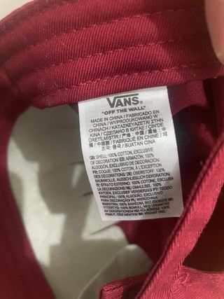 Cappellino Vans rosso e bianco