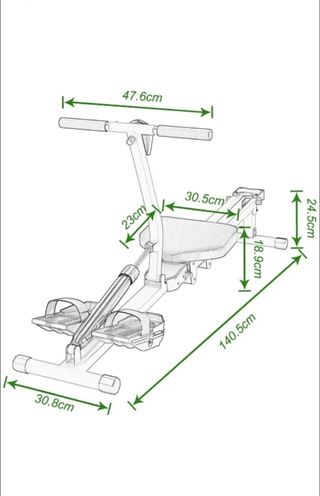 Máquina remo compacta ejercicio