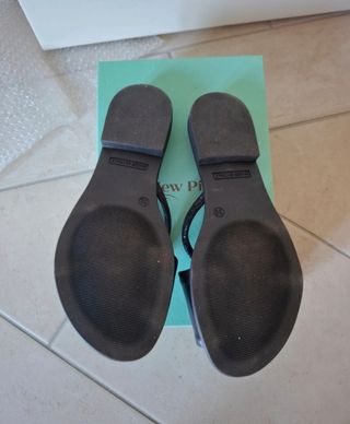 Ciabatte New Piuma nere in pelle