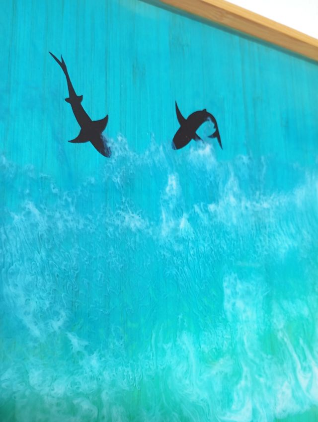 Vassoio in bambu effetto mare