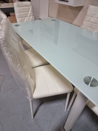Mesa Comedor 6 Sillas - Blanco