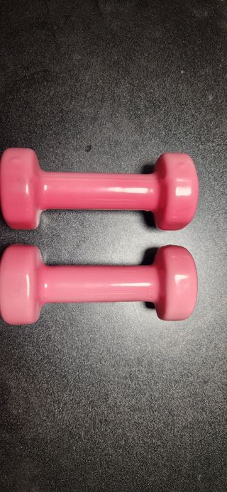 2 pesas 1kg - Mancuernas rosas