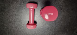 2 pesas 1kg - Mancuernas rosas